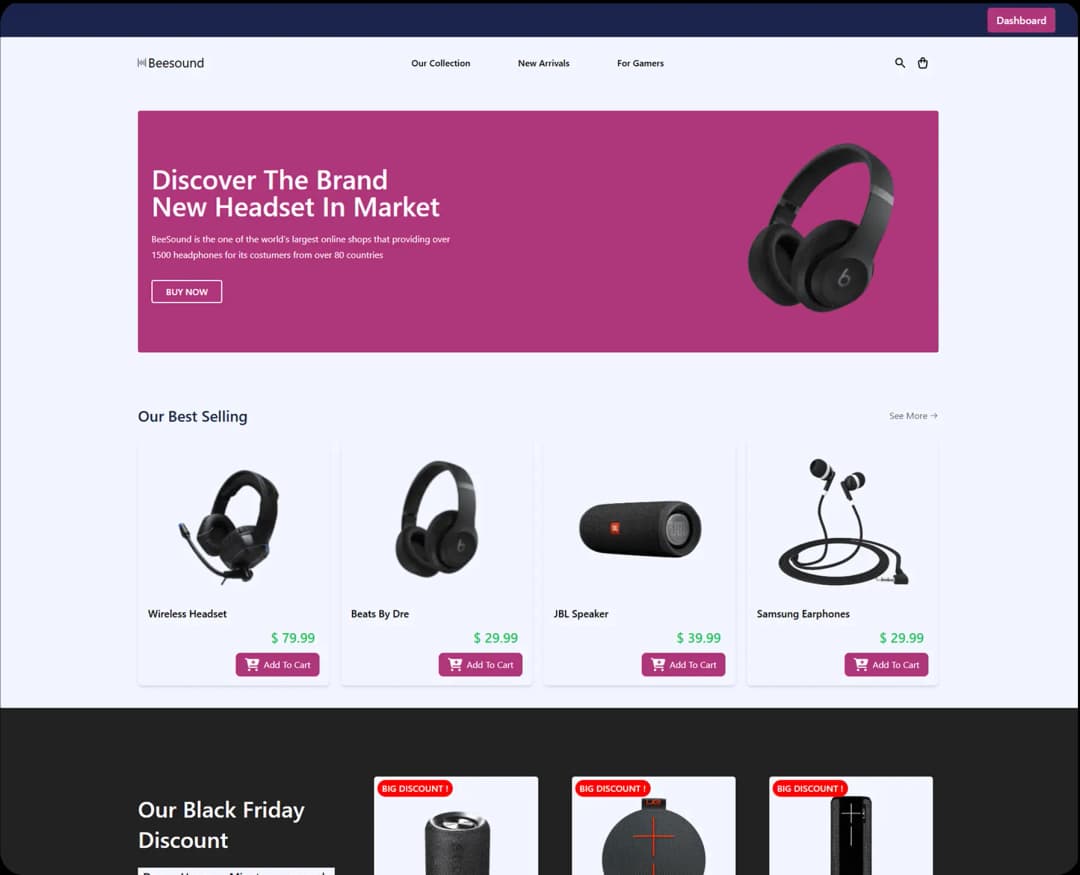 E-commerce Website project screenshot